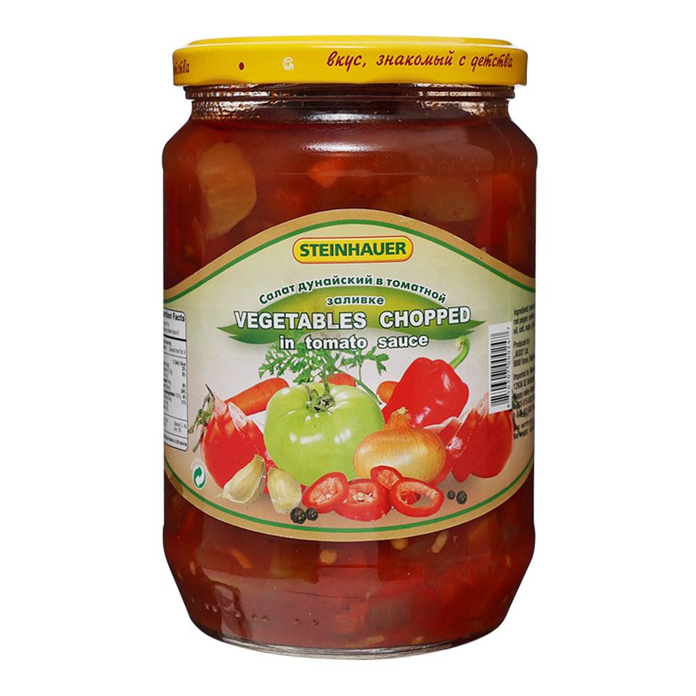 Apetizer Salad Vegetable Chopped with Tomato Sauce – 25.4 oz (720gr)